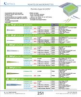Pointes type GILSON, 2 - 200 µl, jaunes biseautées