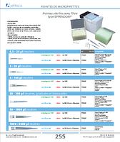 Pointes stériles avec filtre type EPPENDORF 2 - 20 µl
