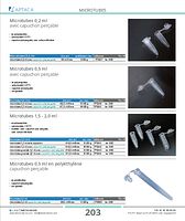 Microtubes 0,5 ml en polyéthylène avec capuchon perçable