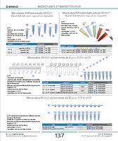 Microtubes BRAND® en barrettes de 8 pour PCR et qPCR barrette de capuchons attachée