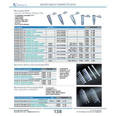 Barrettes de 8 microtubes PCR