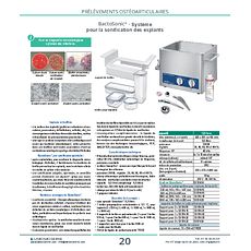 BactoSonic® - Système pour la sonification des explants
