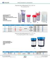 Flacons de prélèvement 30 à 200 ml, en polystyrène