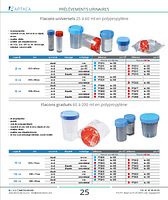 Flacons gradués 200 ml pour urine en polypropylène