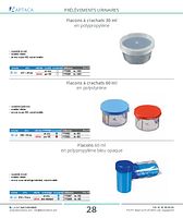 Flacons à crachats 60 ml en polystyrène