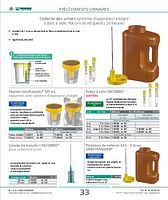 Flacons URINTRANSFER© 120 ml, capuchon avec système d'aspiration intégré