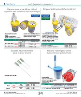 Flacons 150 ml pour urine avec orifice de prélèvement