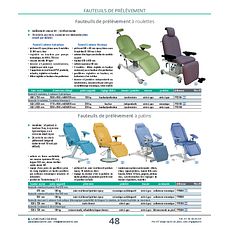 Fauteuil de prélèvement standard