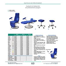 Fauteuil de prélèvement sanguin pivotant 360°