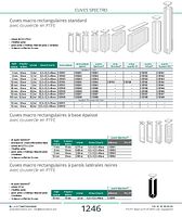Cuve macro rectangulaires à parois latérales noires avec couvercle en PTFE