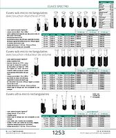 Cuves sub-micro rectangulaires avec bouchon réducteur de volume