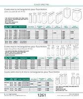 Cuves semi-micro et micro rectangulaires pour fluorimètre avec bouchon étanche en PTFE