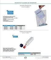 Flacons de transport pour 1 tube