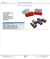 Boîtes de transport pour tubes