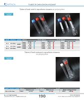 Tubes à fond rond à capuchons vissants en polystyrène