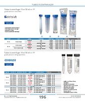 Tubes à centrifuger en PP fond conique, fermeture à vis