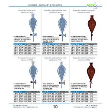 Ampoules graduées forme poire robinet en verre DURAN®