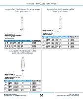 Ampoules cylindriques rodés avec tube d'équilibrage