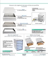 Boîtes d'archivage pour lames et blocs de paraffine