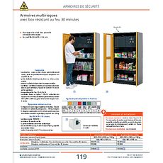 Armoires multirisques portes vitrées avec box résistance au feu 30 min