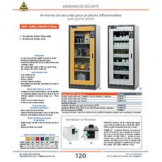 Armoires de sécurité pour produits inflammables avec porte vitrée