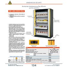 Armoires résistance au feu 90 min. portes pliables