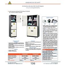 Armoires de sécurité multirisques 3 ou 4 compartiments