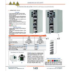 Armoires de sécurité à tiroirs verticaux automatisés