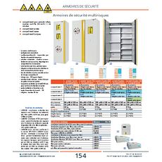 Armoires de sécurité multirisques à compartiments acides / bases / inflammables / poisons