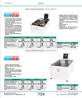 Bains thermostatés +25 à +100 °C