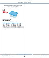 Boîtes hermétiques translucides avec couvercle bleu