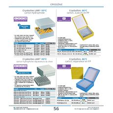 Cryoboîtes -86°C carton, séparateur en PP