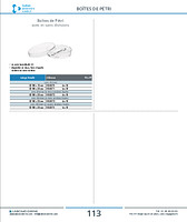 Boîtes de Pétri avec et sans compartiments