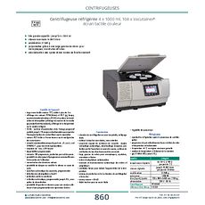 Centrifugeuse réfrigérée 4 x 1000 ml, 104 x Vacutainer, écran tactile couleur