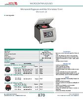 Microcentrifugeuse ventilée 10 x tubes 15 ml Microcen 24 