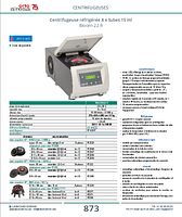 Centrifugeuse réfrigérée 8 x tubes 15 ml Biocen 22 R