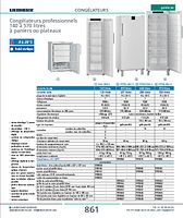 Congélateurs professionnels 140 à 570 litres à paniers ou plateaux