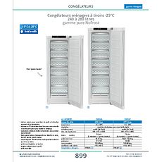 Congélateurs ménagers à tiroirs -25°C 240 à 280 litres gamme pure NoFrost