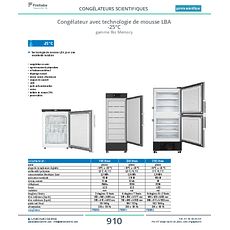 Congélateur avec technologie de mousse LBA -25°C gamme Bio Memory