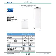 Congélateurs scientifiques en acier epoxy blanc