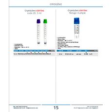 Cryotubes stériles code 2D, 5 ml