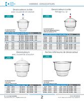 Dessiccateurs à vide avec couvercle et robinet