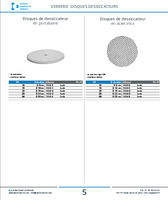 Disques de dessiccateur en acier inox