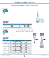 Entonnoirs de Büchner filtrants avec tige rodée , PYREX®