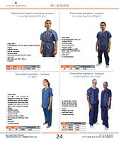 Pantalons et tuniques polypropylène non tissé bleu marine