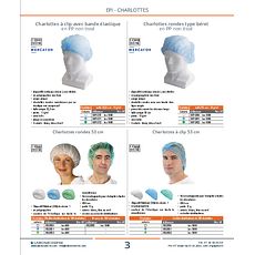 Charlottes rondes type béret en PP non tissé