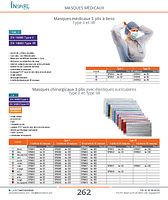Masques médicaux 3 plis à liens type II et IIR
