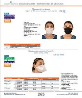 Masques de protection FFP1 - FFP2 - FFP3, Type IIR