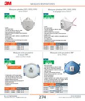 Masques pliables FFP1, FFP2, FFP3 à soupape série 9300+
