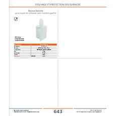 Bobine blanche pure ouate de cellulose avec mandrin gaufré